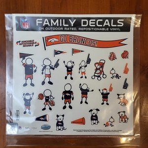 NFL Denver Broncos Family Decals - 25 pieces